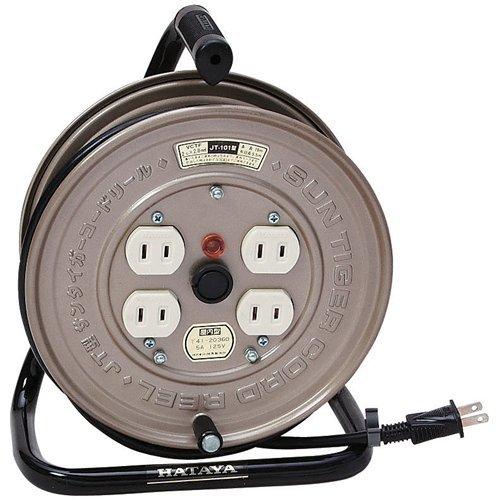 ハタヤ HATAYA コードリール 15A×10m JT101 電線仕様 VCTF2.0mm2