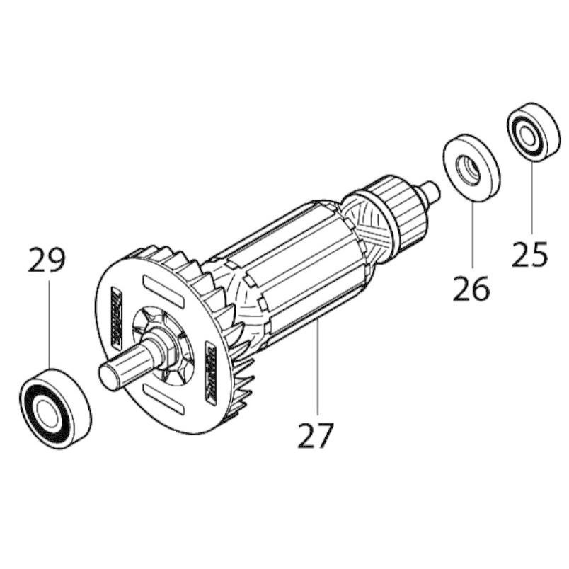 マキタ makita 125mm 防じん マルノコ KS5000FX 用 アーマチュア
