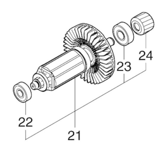 マキタ makita 40Vmax 充電式 スプリット 草刈機 MUX01GRMM 用 ロータ