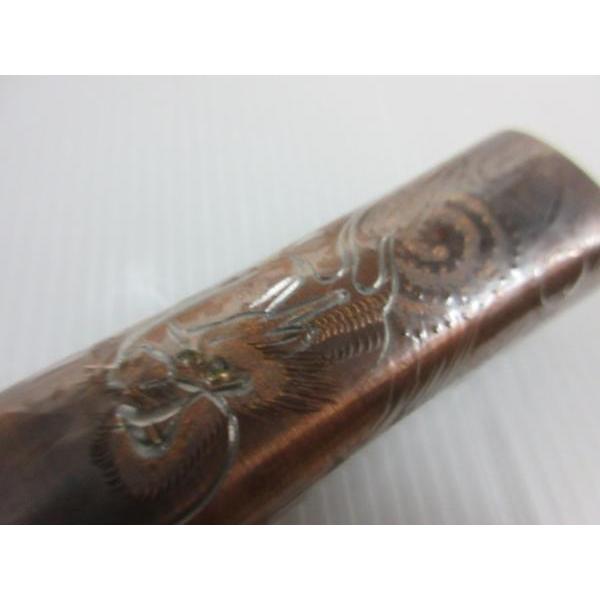 彫刻入 龍虎 ブロンズ 四角玄翁 375g げんのう 金づち 大工 四角 玄能