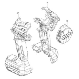 マキタ makita 40Vmax 充電式ドライバドリル DF002GZ 用 青