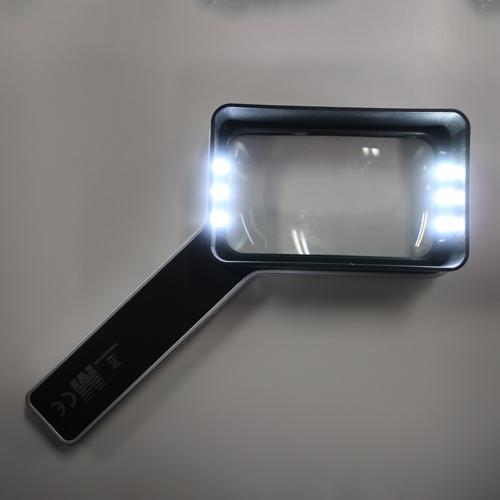 x3.0/79x46mm [充電式] ルーペ (LEDライト付) EA756MH-11 倍率 3倍 拡大鏡 LED ライトルーペ 老人 ホーム 辞書 本 読書 【MAGNIFIERS】
