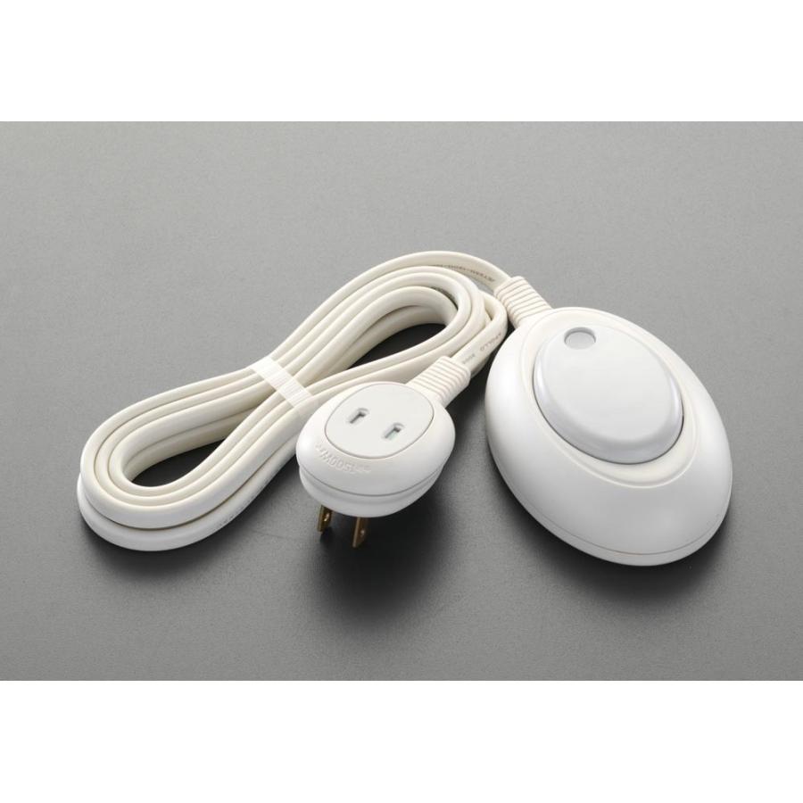 ESCO AC125V/15A フット スイッチ (2mコード付) EA940CB-19 足元 電源