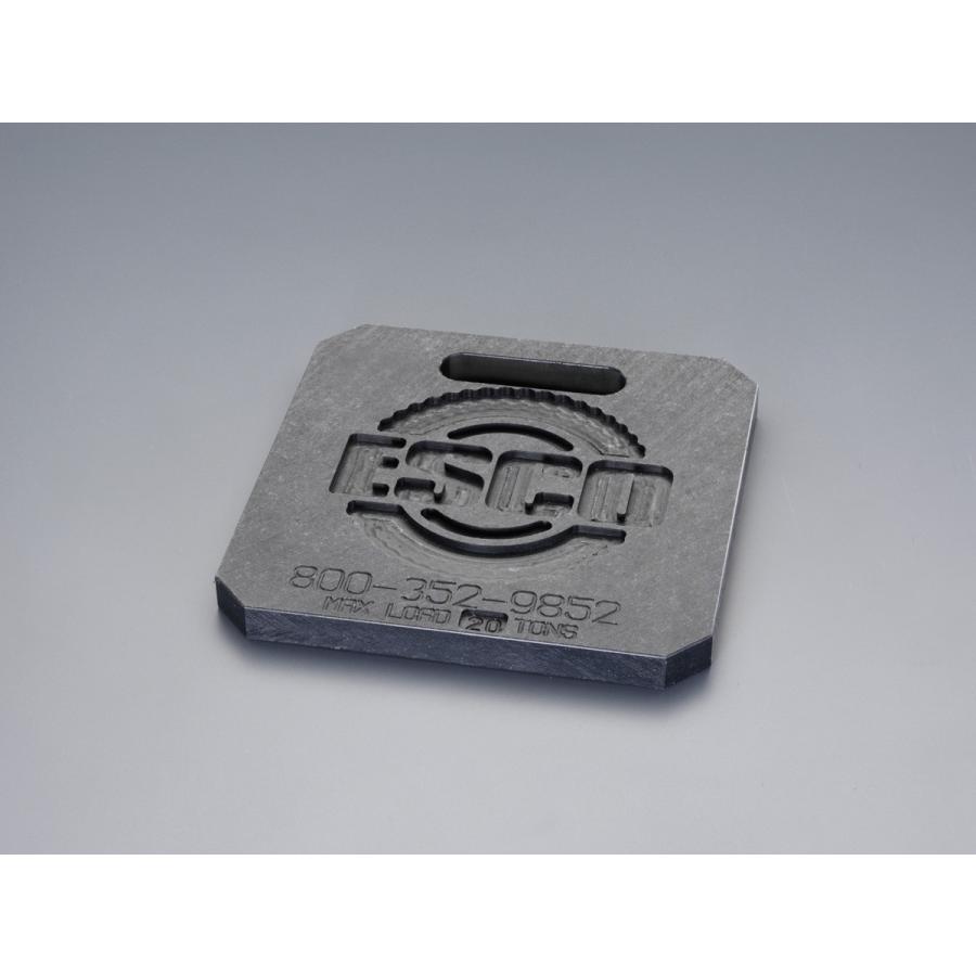 ESCO 300x300x25mm/ 20ton ジャッキ プレート EA993DS-11 平面 置く