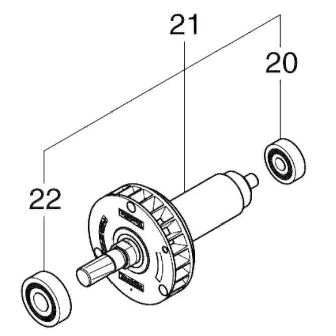 マキタ makita 18V 125mm 充電式防じん マルノコ KS511DRGX 用 ロータ