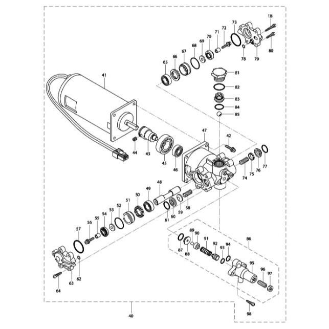 マキタ makita 18V 充電式噴霧器 MUS200DZ 用 ポンプ組立 MR0A662289