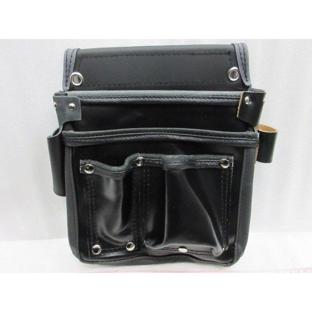 HIRO 日本製 本革袋 棟梁型 ラチェット ハンマー 差し付 NO.70-BK 腰袋