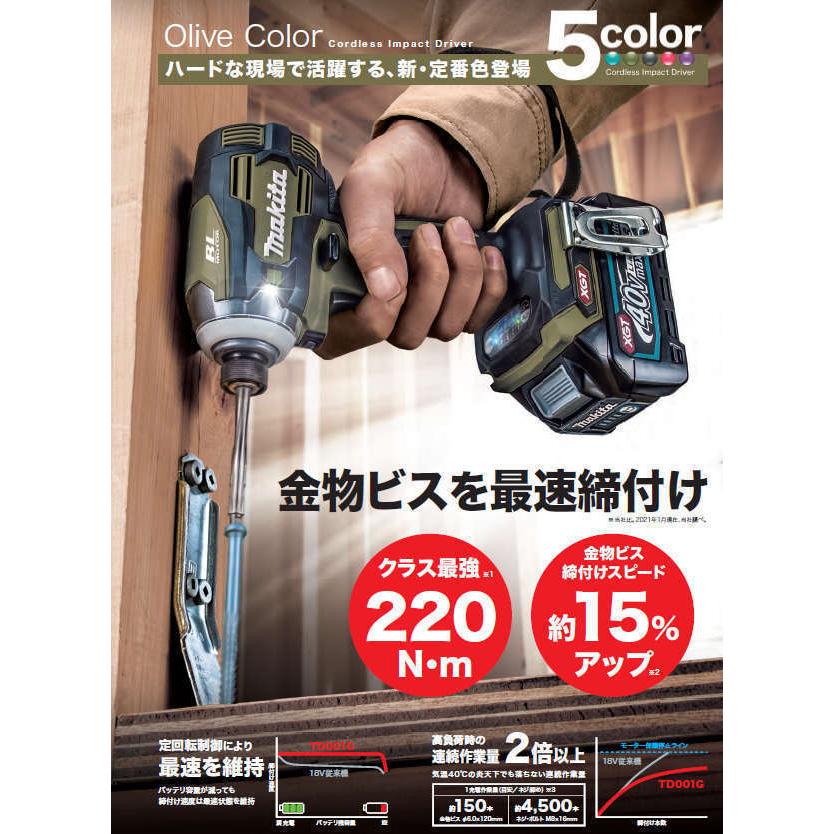マキタ makita 40Vmax 充電式 インパクト ドライバ TD001GDXAP マキタ makita 40Vmax 充電式 インパクト ドライバ TD001GDXAP