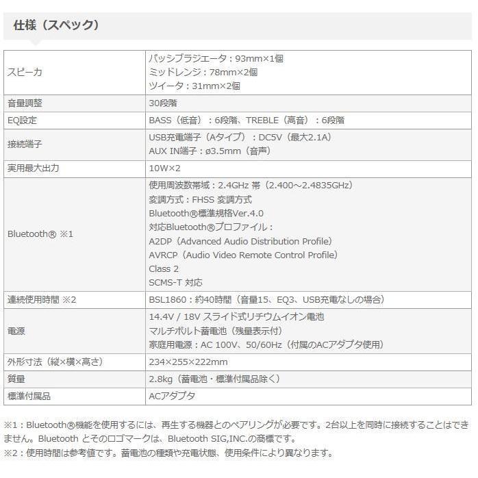 HiKOKI ハイコーキ 旧 日立 14.4V 18V コードレススピーカ HiKOKI ハイコーキ 旧 日立 14.4V 18V コードレススピーカ