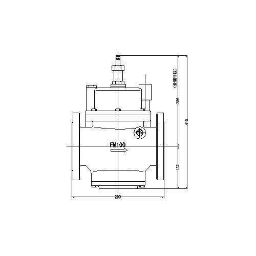 FMバルブ製作所(ストレート型) 定水位弁 取付タイプ(フランジ型) 本体材質(鉛レス青銅)〔EH〕
