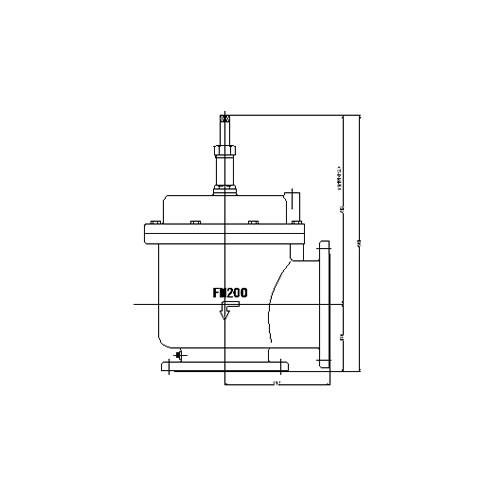 FMバルブ製作所(アングル型)　定水位弁　取付タイプ(フランジ型)　本体材質(FCD450)〔EH〕