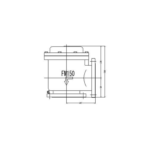 FMバルブ製作所【FMバルブ 1型 150A】(アングル型) 定水位弁 取付タイプ(フランジ型) 本体材質(FCD450)〔EI〕