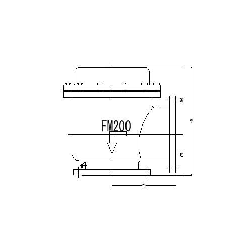 FMバルブ製作所(アングル型) 定水位弁 取付タイプ(フランジ型) 本体材質(FCD450)〔EH〕