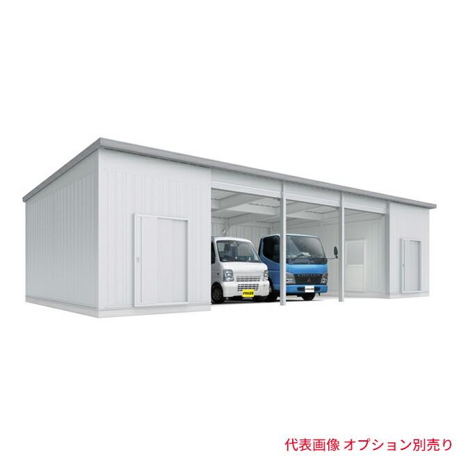 中古半額】イナバガレージ 車庫2台 電動シャッター