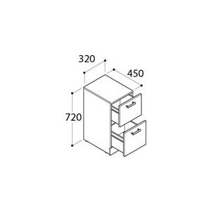 ###INAX/LIXIL 洗面化粧台オフト サイドベースキャビネット スタンダード 300mm 引出スライド範囲：0〜275mm 受注約1週〔IF〕