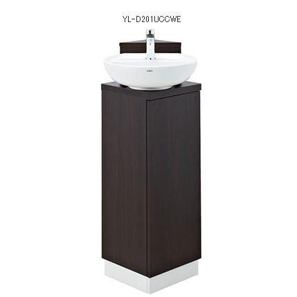 INAX/LIXIL コーナー手洗いキャビネット【YL-D201UCCWE】温水自動水栓（電気温水器付）床排水〔IE〕