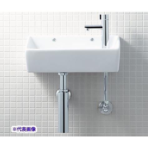 INAX/LIXIL【L-A35HG】狭小手洗器 手洗タイプ（角形） ハイパーキラミック 壁排水（ボトルトラップ） 壁給水 一般地・寒冷地共用〔HC〕