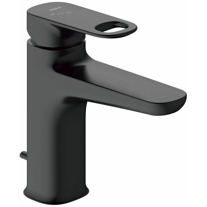 INAX/LIXIL 水栓金具シングルレバー混合水栓 ポップアップ式(ワイヤータイプ) デュアラ(エコハンドル) ブラック 一般地〔HC〕