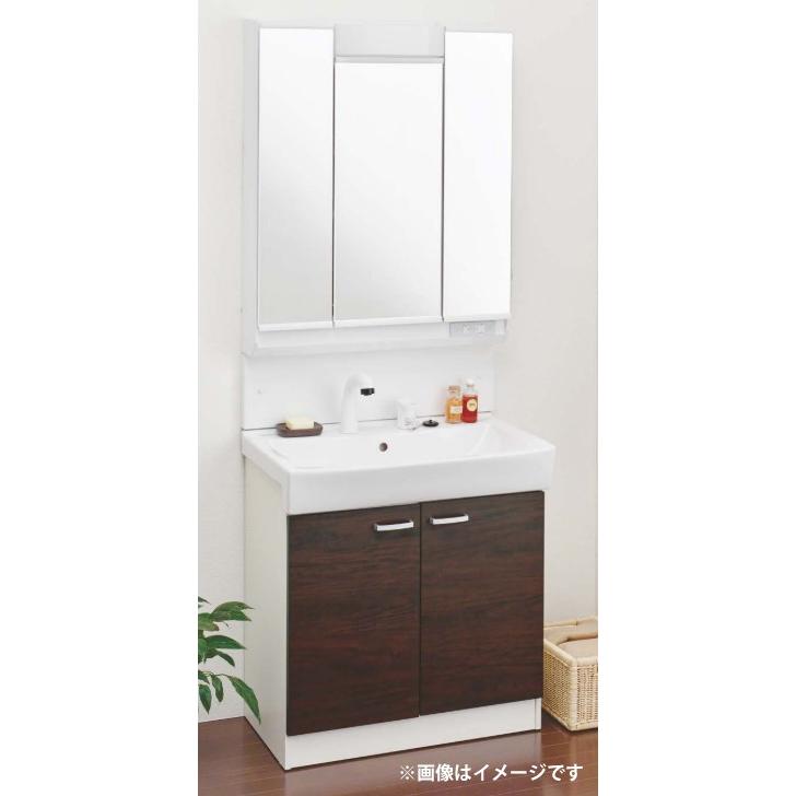 ####Юジャニス/Janis洗面化粧台 リフレスタンド 750幅 ツーハンドル水栓 寒冷地 3面鏡 くもり止めコート