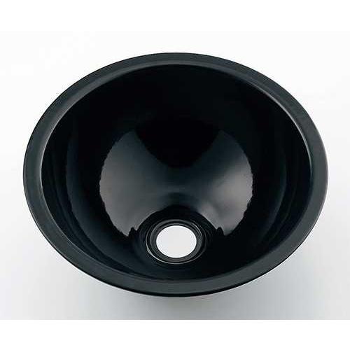 レビュー高評価のおせち贈り物カクダイ丸型手洗器 ブラック トイレ