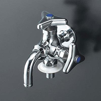 KVK 水栓金具【K124BNJ】二口横水栓〔GA〕 : あいあいショップさくら