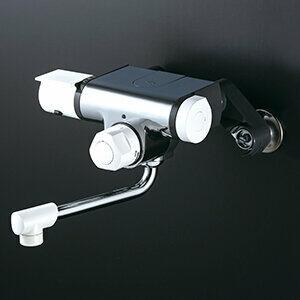 KVK 水栓金具定量止水付サーモスタット式混合栓 お湯ぴたシリーズ 寒冷地用 240mmパイプ付〔HB〕