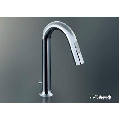 ∬∬▽INAX/LIXIL洗面器・手洗器用自動水栓 混合水栓 電源仕様100V 排水栓あり オートマージュグースネックタイプ 手動スイッチ付〔HI〕