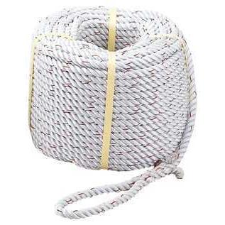 βマーベル/MARVEL 通線・入線工具電動ウインチ用ロープ ナイロンロープ (三ツ打ち) 両端アイ加工 φ12mm 100m {G}