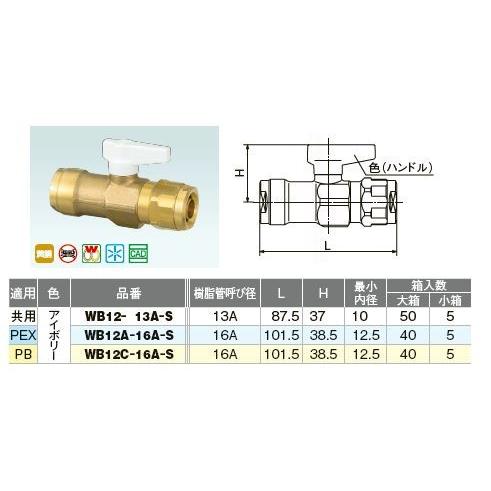 オンダ製作所【WB12-13A-S】ダブルロックバルブ WB12型 中間バルブ  