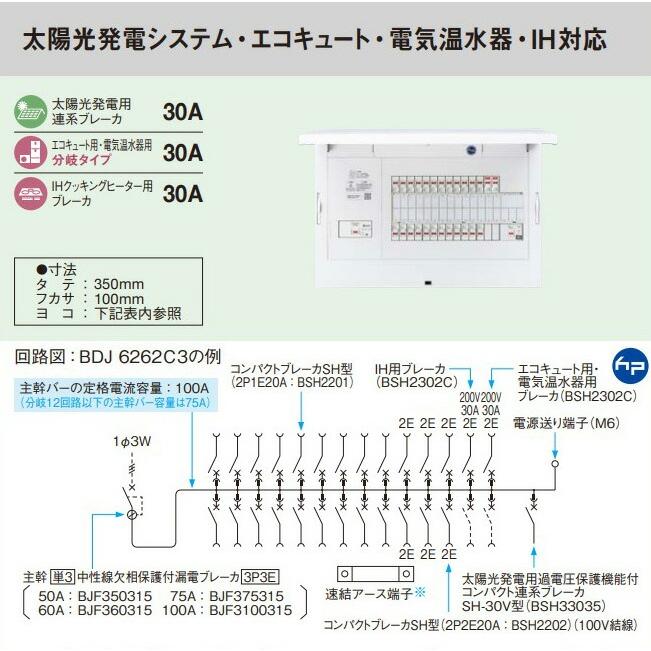 パナソニック分電盤 Panasonic パナソニック スタンダード住宅分電盤 リミッター