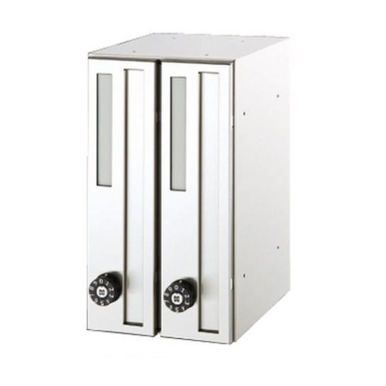 ####u.神栄ホームクリエイト郵便受箱 (縦型・ダイヤル錠付) 前入前出型 2戸用 静音ダイヤル錠