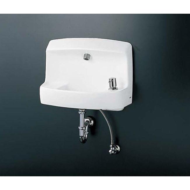 ●TOTO コンパクト手洗器 セット品番【LSL870APR】壁掛手洗器セット一式(手洗器・ハンドル式単水栓セット) Pトラップ〔HG〕