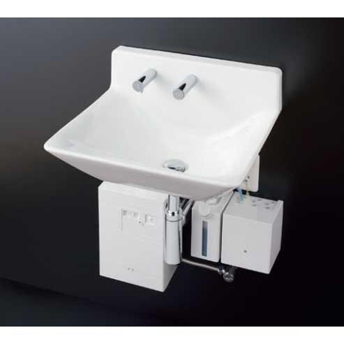 エレミック製　可動式自動水栓付き洗面台 TOTO ○TOTO セット品番【LSF135CCR】壁掛ハイバック洗面器