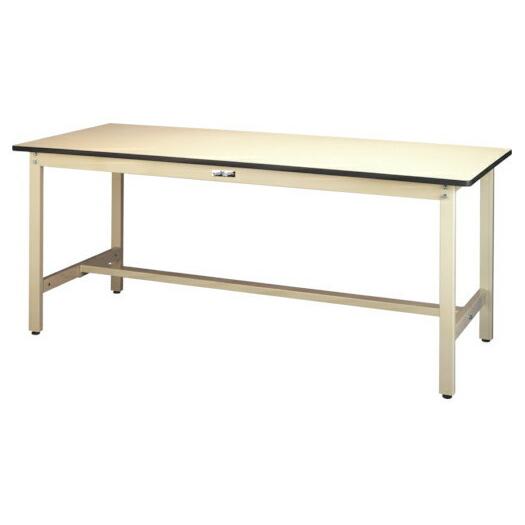 ●u.ヤマキン/山金工業【SWR-960-II】ワークテーブル 300シリーズ 固定式 H740mm 塩ビシート天板 アイボリー 組立式