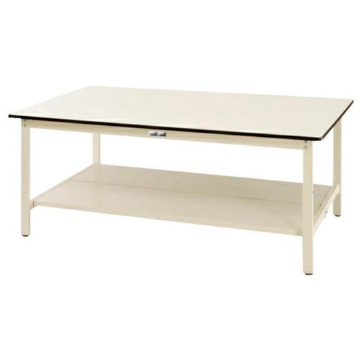 ●u.ヤマキン/山金工業【SWPW-1812TT-II】ワークテーブル ワイドタイプ 固定式 H740mm 全面棚板付 組立式