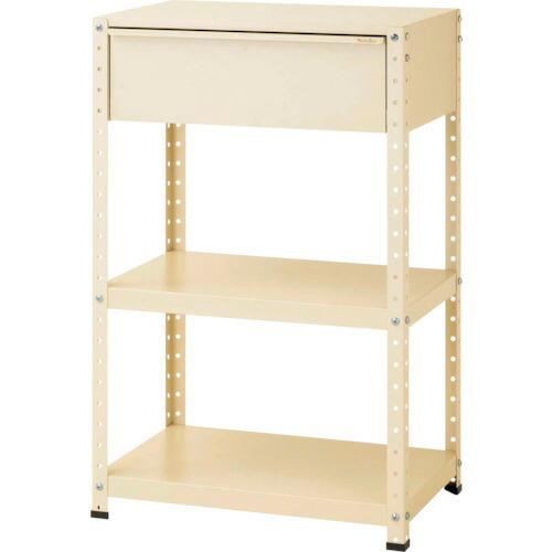 ●u.ヤマキン/山金工業【W7H-D-IV】スペシャルワゴン 固定式 W750×D500 H1200 アイボリー 組立式