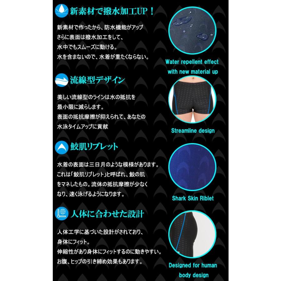 競泳水着 メンズ 水着 フィットネス 男性 サーフパンツ 水泳 スパッツ 1616 SUCCUL|iisense|03