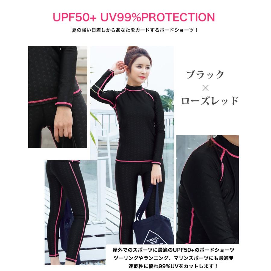 水着・ラッシュガード seame ラッシュガードセット レディース ブラック 2点セット 黒 女性