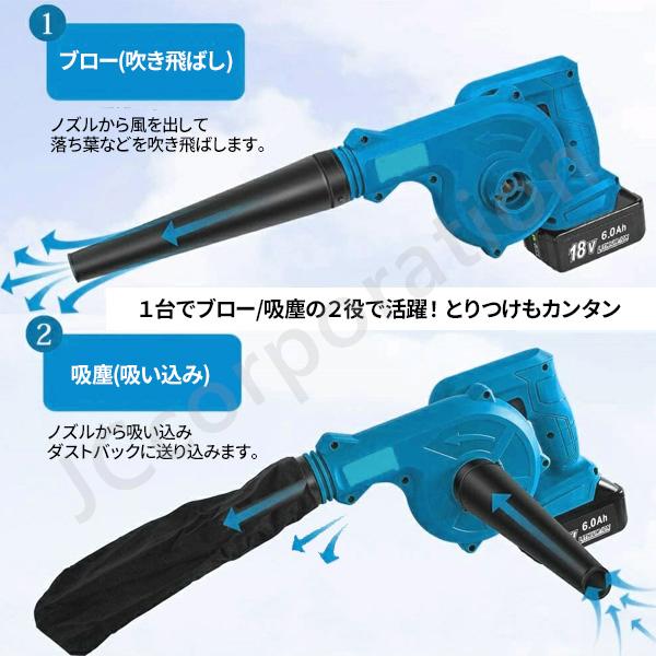JCコーポレーション コードレスブロワー 無段階風量調整 充電式 JCコーポレーション コードレスブロワー 無段階風量調整 充電式
