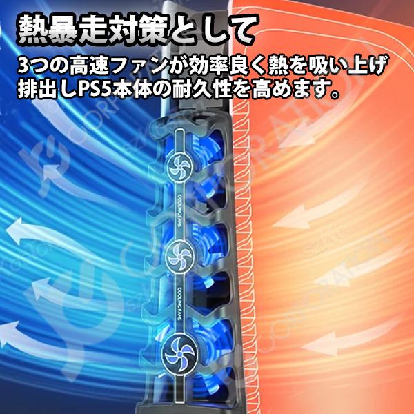 JCコーポレーション PS5 冷却ファン 通常版 デジタルエディション 両
