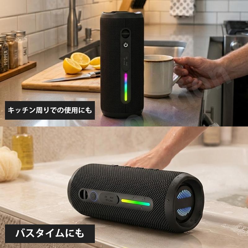 Jecos Bluetooth 5.3 スピーカー T16 高音質 重低音 アウトドア