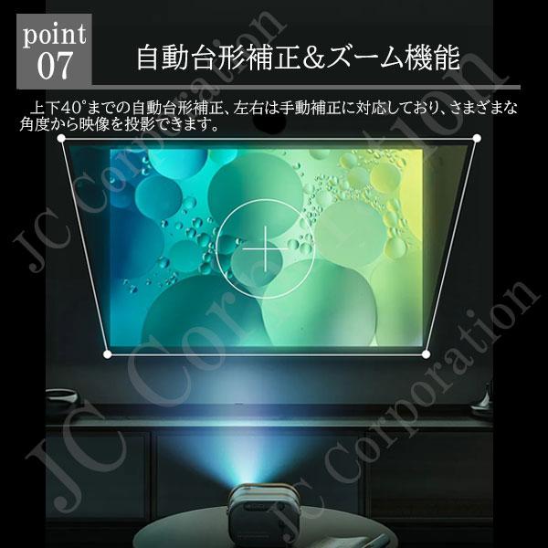 Jecos プロジェクター sun700 ＋ スクリーン セット 家庭用 軽量 小型 4k対応 fullHD スピーカー内臓 本体 WiFi bluetooth 09312-screen