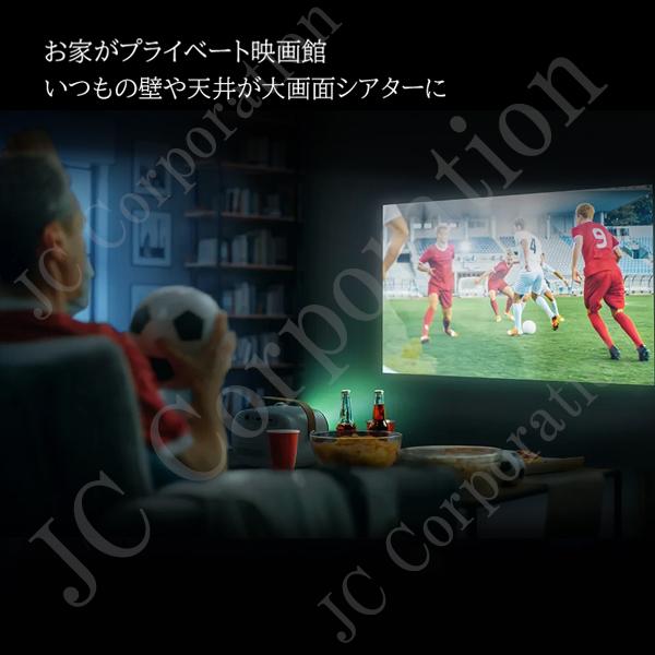 Jecos プロジェクター sun700 ＋ スクリーン セット 家庭用 軽量 小型 4k対応 fullHD スピーカー内臓 本体 WiFi bluetooth 09312-screen