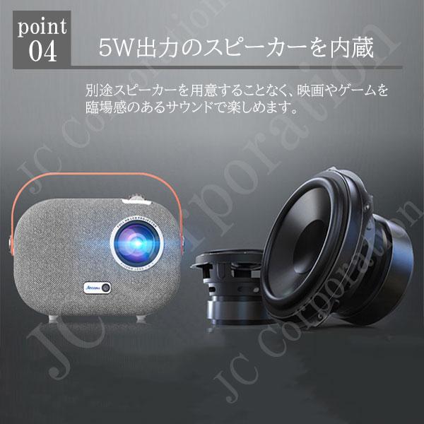 Jecos プロジェクター sun700 ＋ スクリーン セット 家庭用 軽量 小型 4k対応 fullHD スピーカー内臓 本体 WiFi bluetooth 09312-screen