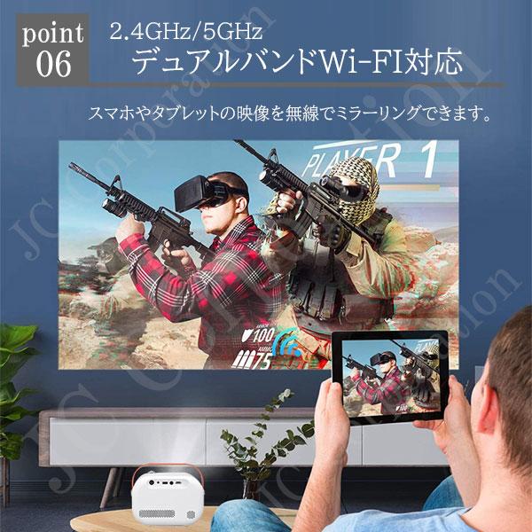 Jecos プロジェクター sun700 ＋ スクリーン セット 家庭用 軽量 小型 4k対応 fullHD スピーカー内臓 本体 WiFi bluetooth 09312-screen