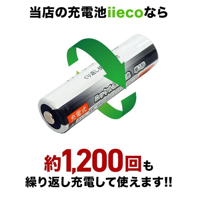 iieco 充電池 単3 充電式電池 8本セット 1200回充電 容量2600mAh エネループ/eneloop エネロング/enelong  4本ご注文毎に収納ケース付 :1200-s3x8:iishop - 通販 - Yahoo!ショッピング