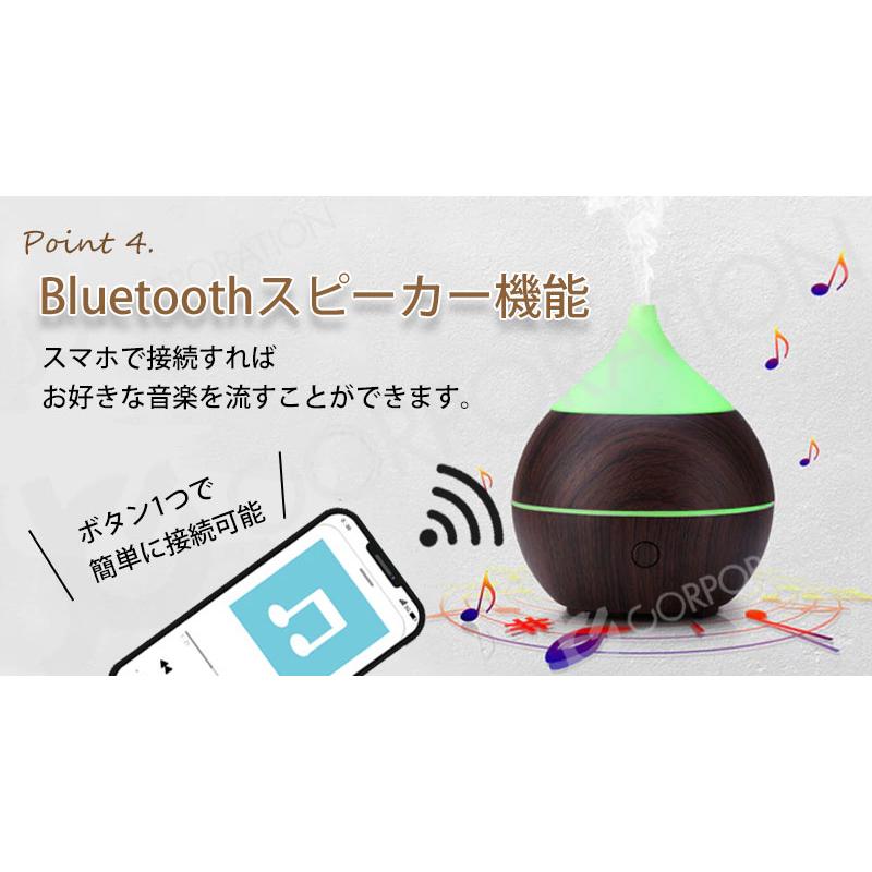 ルームライト+アロマディフューザー Bluetoothスピーカー機能つき CJ-719 加湿器 アロマ コンパクト コード 03952｜iishop2｜08