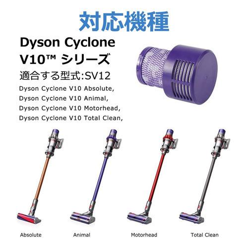 ダイソン V10シリーズ（SV12）対応 交換フィルター+クリーニングブラシ  