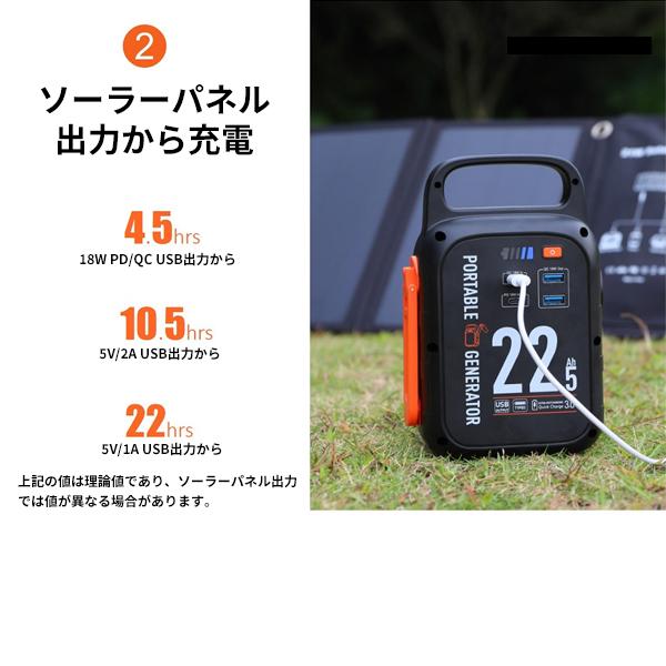 ポータブル電源 ＋ ソーラーパネル 蓄電池 セット 大容量 リチウム ac出力 防災 非常用電源 小型 usb バッテリー 防災 防水 単結晶 充電 折り畳み 07332-07608 |  | 12