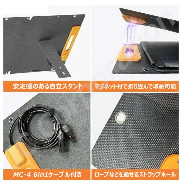 JCコーポレーション iieco 120W 出力 ソーラーパネル 折りたたみ